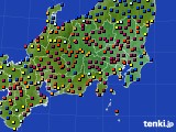 関東・甲信地方のアメダス実況(日照時間)(2023年01月22日)