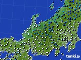 北陸地方のアメダス実況(気温)(2023年01月22日)