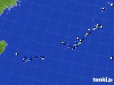 沖縄地方のアメダス実況(風向・風速)(2023年01月22日)