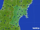 宮城県のアメダス実況(日照時間)(2023年01月23日)