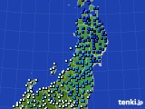 2023年01月23日の東北地方のアメダス(気温)