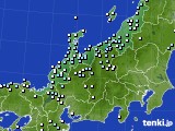 北陸地方のアメダス実況(降水量)(2023年01月24日)
