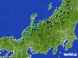 北陸地方のアメダス実況(積雪深)(2023年01月24日)