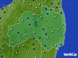 2023年01月24日の福島県のアメダス(風向・風速)