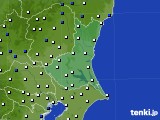 茨城県のアメダス実況(風向・風速)(2023年01月24日)