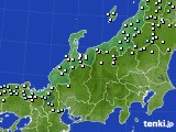 北陸地方のアメダス実況(降水量)(2023年01月25日)