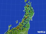 東北地方のアメダス実況(積雪深)(2023年01月25日)