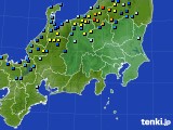 関東・甲信地方のアメダス実況(積雪深)(2023年01月25日)