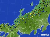 2023年01月25日の北陸地方のアメダス(積雪深)