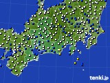 東海地方のアメダス実況(風向・風速)(2023年01月25日)