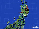 東北地方のアメダス実況(日照時間)(2023年01月27日)