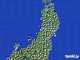 東北地方のアメダス実況(風向・風速)(2023年01月27日)