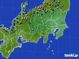 関東・甲信地方のアメダス実況(積雪深)(2023年01月28日)