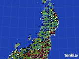 東北地方のアメダス実況(日照時間)(2023年01月28日)