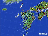 九州地方のアメダス実況(日照時間)(2023年01月28日)