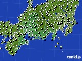 東海地方のアメダス実況(風向・風速)(2023年01月28日)