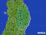 岩手県のアメダス実況(風向・風速)(2023年01月28日)
