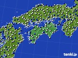 2023年01月30日の四国地方のアメダス(風向・風速)
