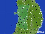 秋田県のアメダス実況(風向・風速)(2023年01月31日)