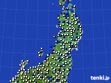 東北地方のアメダス実況(風向・風速)(2023年02月02日)