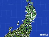 東北地方のアメダス実況(風向・風速)(2023年02月03日)