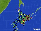 2023年02月04日の北海道地方のアメダス(日照時間)
