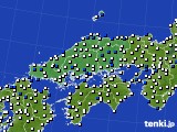 2023年02月04日の中国地方のアメダス(風向・風速)