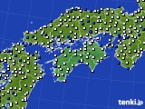 四国地方のアメダス実況(風向・風速)(2023年02月04日)