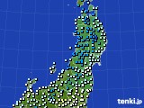 2023年02月06日の東北地方のアメダス(気温)