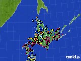 北海道地方のアメダス実況(日照時間)(2023年02月07日)