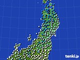 2023年02月07日の東北地方のアメダス(気温)