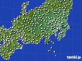 関東・甲信地方のアメダス実況(風向・風速)(2023年02月07日)