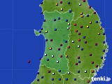 秋田県のアメダス実況(日照時間)(2023年02月08日)