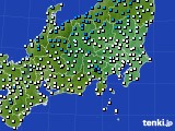 関東・甲信地方のアメダス実況(気温)(2023年02月08日)