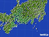 東海地方のアメダス実況(風向・風速)(2023年02月08日)