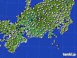 東海地方のアメダス実況(風向・風速)(2023年02月13日)