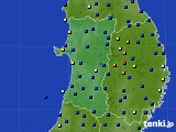 秋田県のアメダス実況(日照時間)(2023年02月14日)