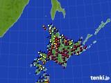 2023年02月15日の北海道地方のアメダス(日照時間)