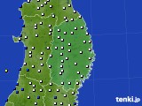岩手県のアメダス実況(風向・風速)(2023年02月15日)