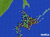 2023年02月16日の北海道地方のアメダス(日照時間)