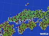 中国地方のアメダス実況(日照時間)(2023年02月16日)