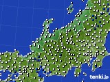 北陸地方のアメダス実況(風向・風速)(2023年02月16日)