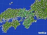 近畿地方のアメダス実況(風向・風速)(2023年02月16日)