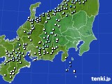 関東・甲信地方のアメダス実況(降水量)(2023年02月19日)