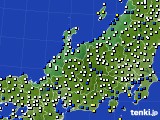 北陸地方のアメダス実況(風向・風速)(2023年02月19日)