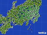 関東・甲信地方のアメダス実況(風向・風速)(2023年02月20日)