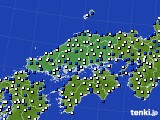 中国地方のアメダス実況(風向・風速)(2023年02月20日)