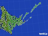 道東のアメダス実況(風向・風速)(2023年02月20日)