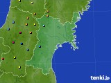 宮城県のアメダス実況(積雪深)(2023年02月21日)