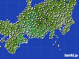 東海地方のアメダス実況(風向・風速)(2023年02月22日)